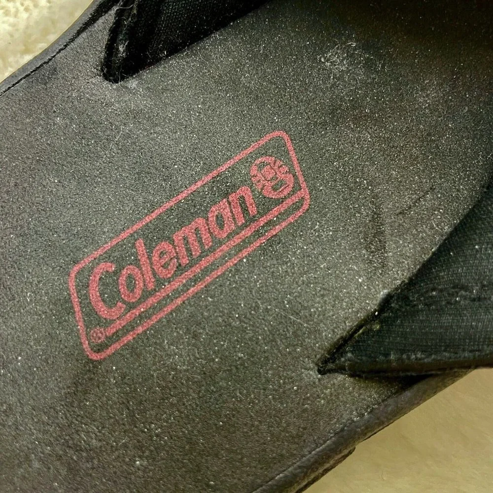 Coleman Sand Lake Open Toe Sandals Men Size 9 Hook & Loop Black